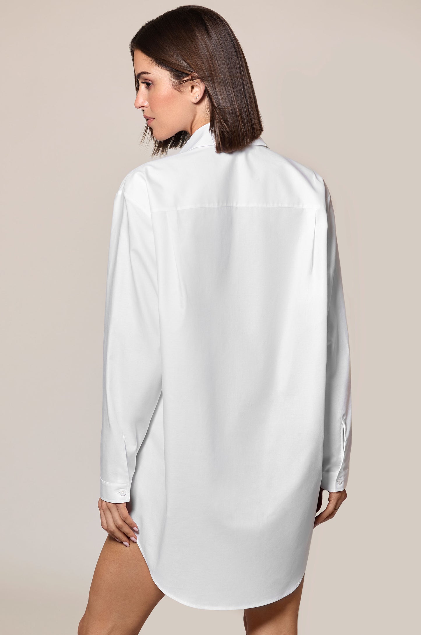 White Button Up Black Cursive Letter Writing Poem Side