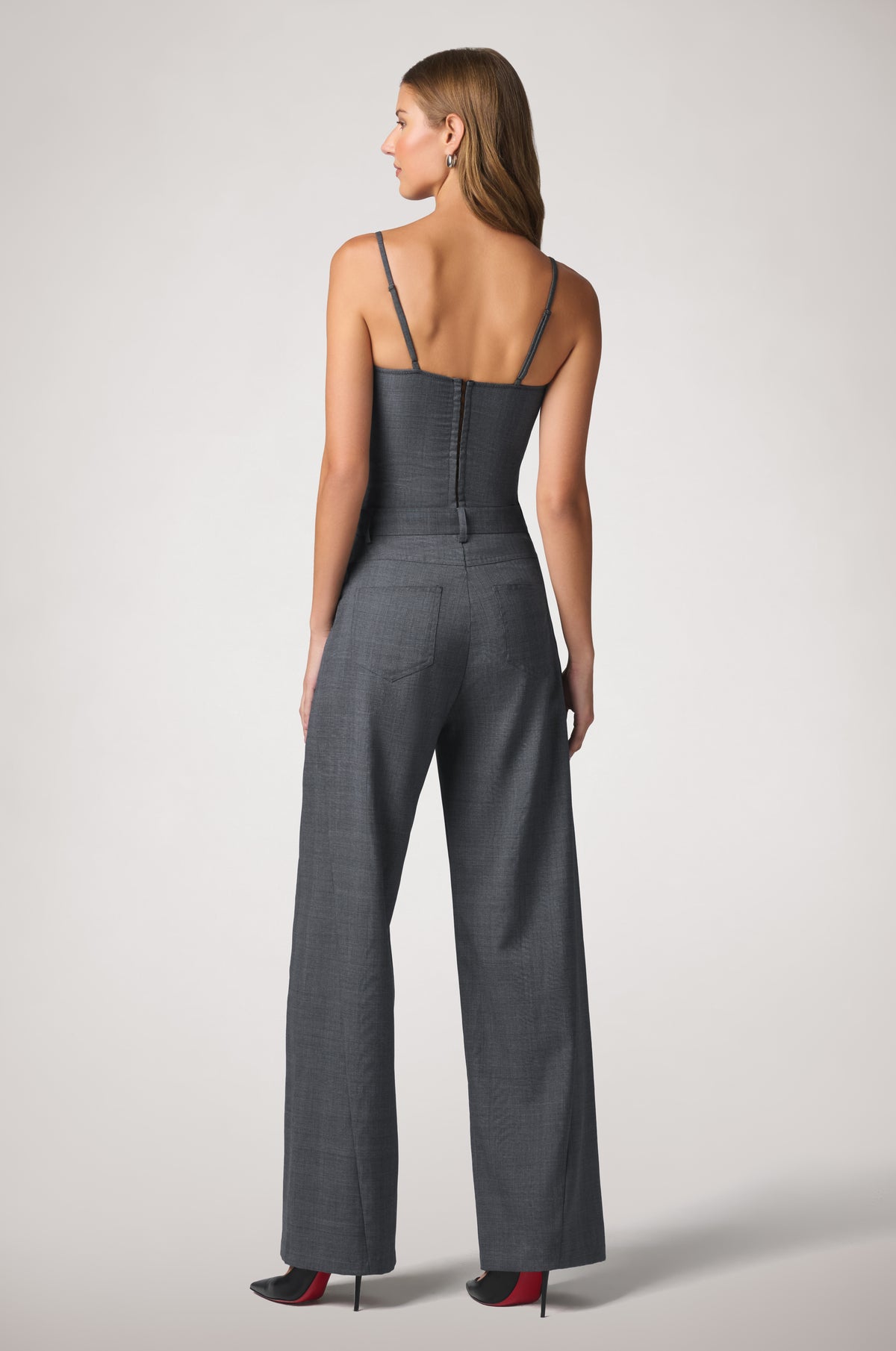 Kiki de Montparnasse, Prince of Wales bustier with the Prince of Wales wide leg pant back.