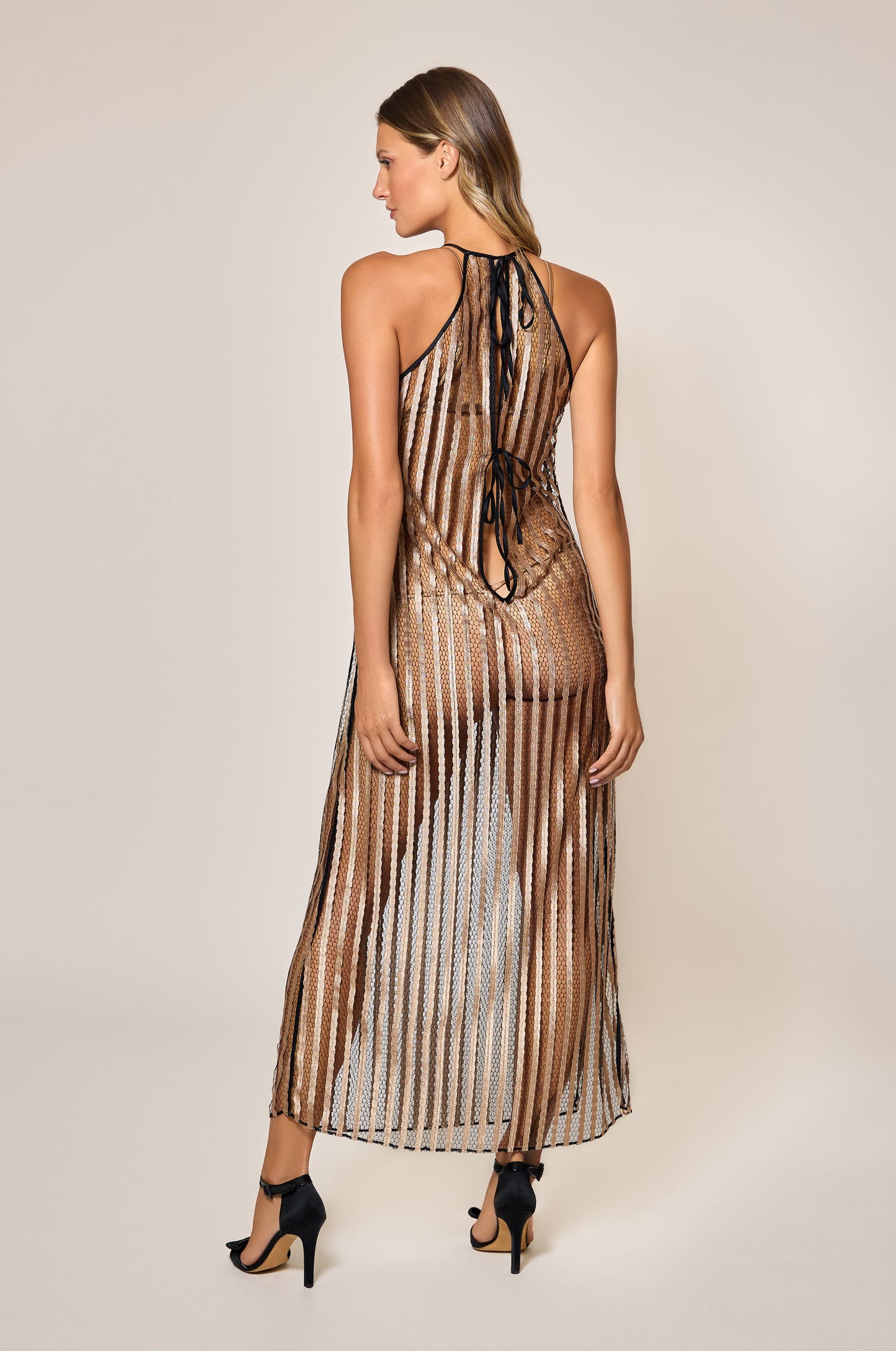 RAYEE HALTER TIE DRESS