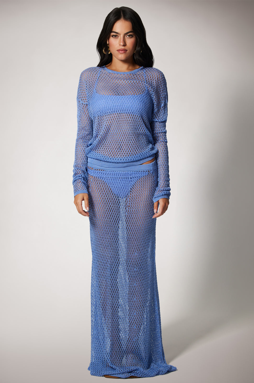 SILK CROCHET MAXI SKIRT