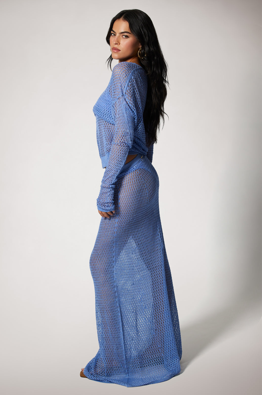 SILK CROCHET MAXI SKIRT