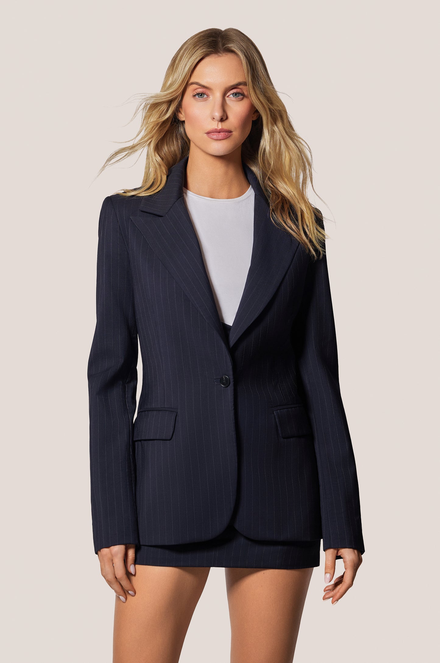 FRENCH NAVY PINSTRIPE, front